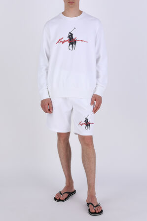 Horseman Logo Sweatshirt in White POLO RALPH LAUREN